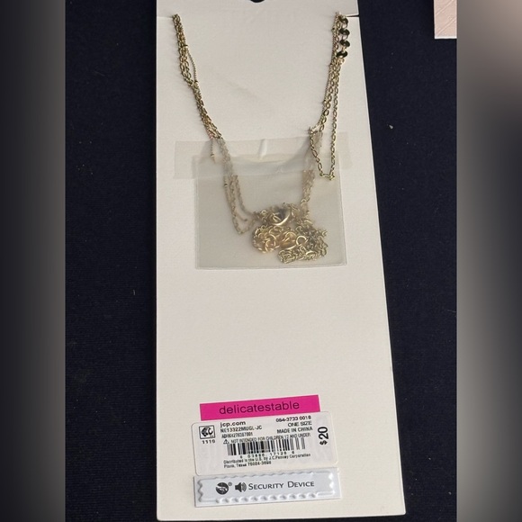 MIXIT Gold Tone Multi Chain Necklace & Earring Set - Picture 8 of 8